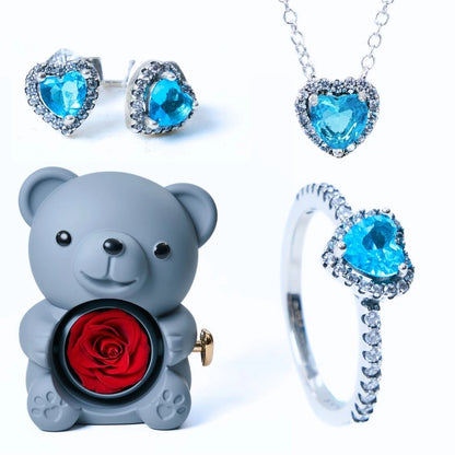 Milona Ewiger Bär & Blaues Ewiges Herz-Set
