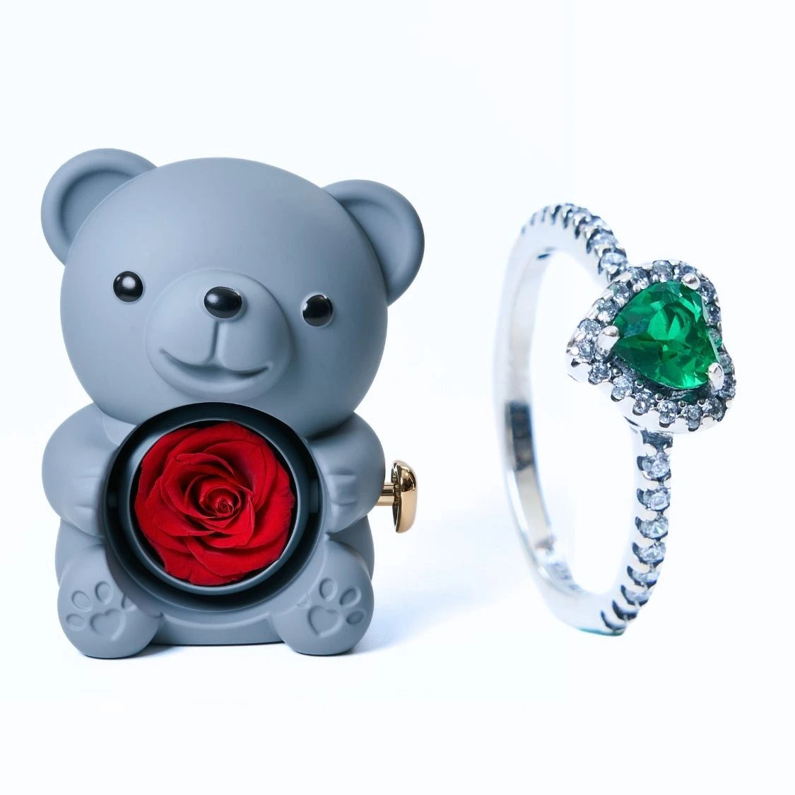 Milona™ Oso Eterno y Anillo Corazón Eterno