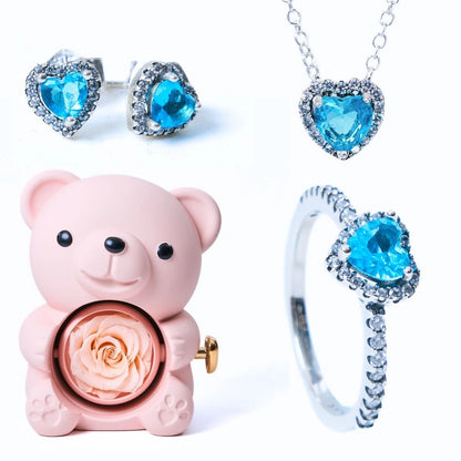Milona Ewiger Bär & Blaues Ewiges Herz-Set