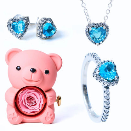 Milona Ewiger Bär & Blaues Ewiges Herz-Set