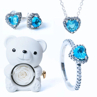Milona Ewiger Bär & Blaues Ewiges Herz-Set