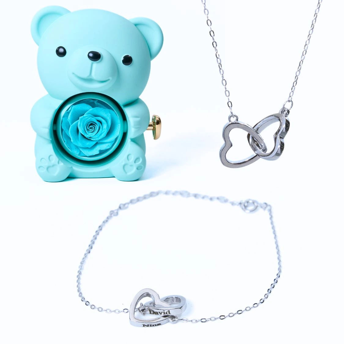 Milona Ewiger Bär & Personalisiertes Armband & Halskette