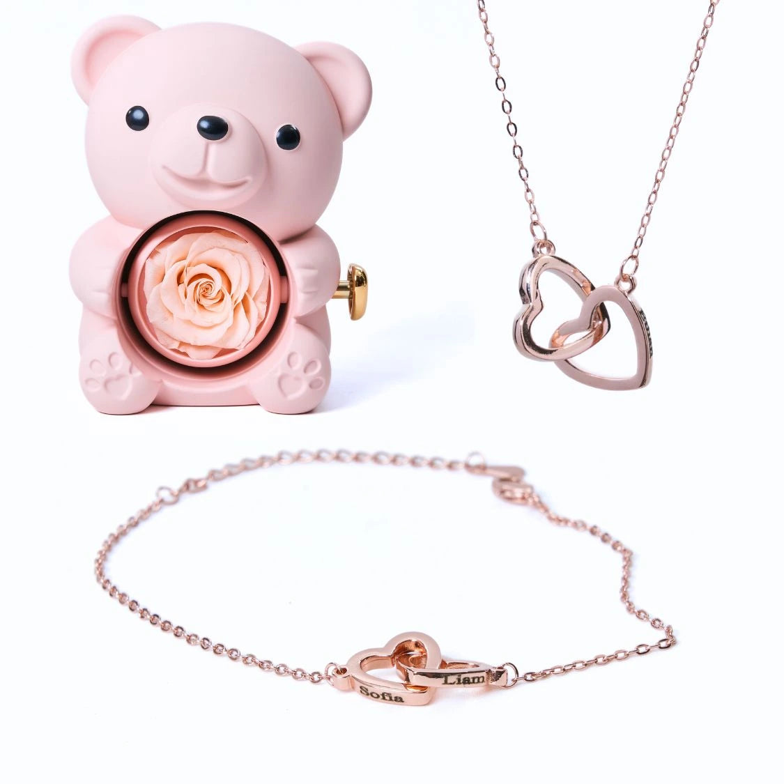 Milona Ewiger Bär & Personalisiertes Armband & Halskette