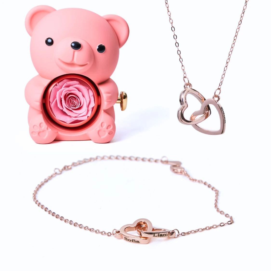 Milona Ewiger Bär & Personalisiertes Armband & Halskette