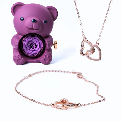 Milona Ewiger Bär & Personalisiertes Armband & Halskette