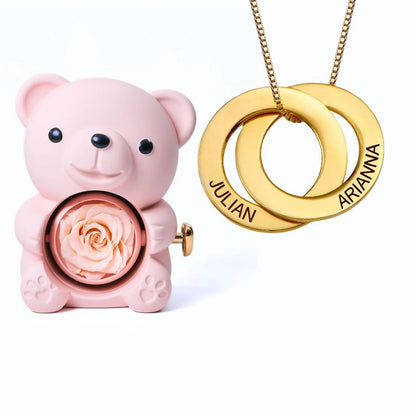 Orso Eterno Milona™ e Anelli Russi Collana Personalizzata