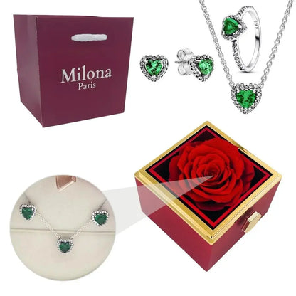 Eternal Rose Box & Personalized Necklace