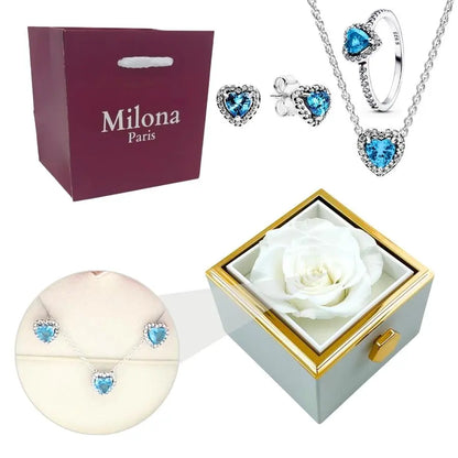 Eternal Rose Box & Personalized Necklace