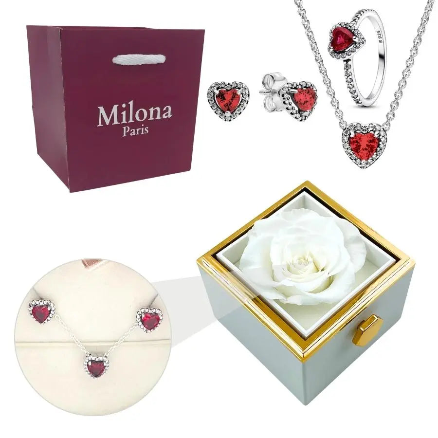 Eternal Rose Box & Personalized Necklace