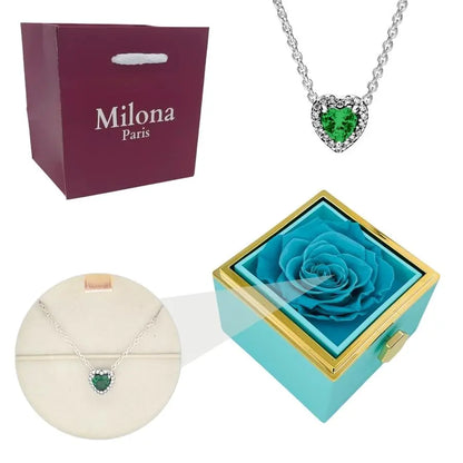 Eternal Rose Box & Eternal Heart Necklace