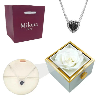 Eternal Rose Box & Personalized Necklace