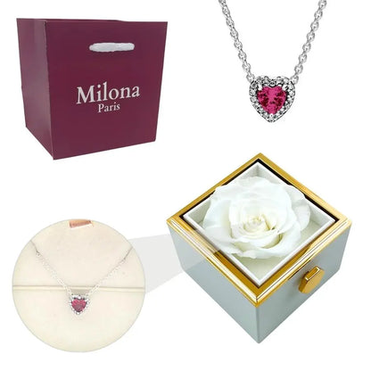 Eternal Rose Box & Eternal Heart Necklace