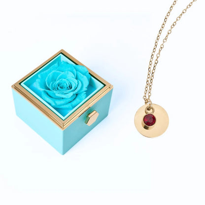 Milona Eternal Rose Box & Personalized Disc Necklace