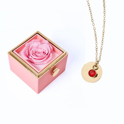 Milona Eternal Rose Box & Personalized Disc Necklace