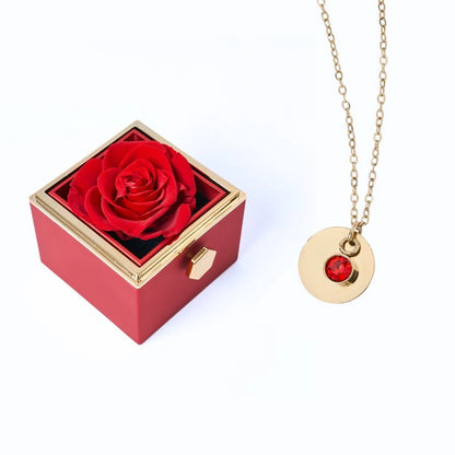 Milona Eternal Rose Box & Personalized Disc Necklace