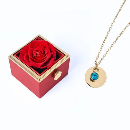 Milona Eternal Rose Box & Personalized Disc Necklace