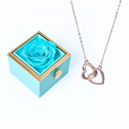 Ewige Rose Box & Personalisierte Halskette