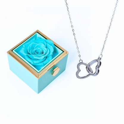 Ewige Rose Box & Personalisierte Halskette