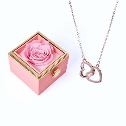 Ewige Rose Box & Personalisierte Halskette
