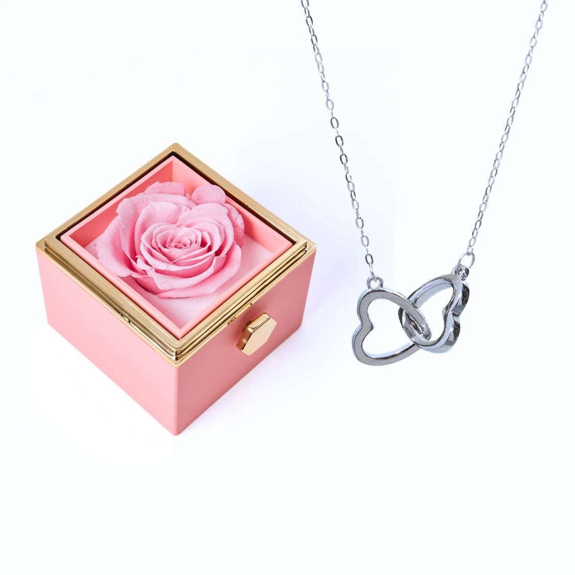 Ewige Rose Box & Personalisierte Halskette