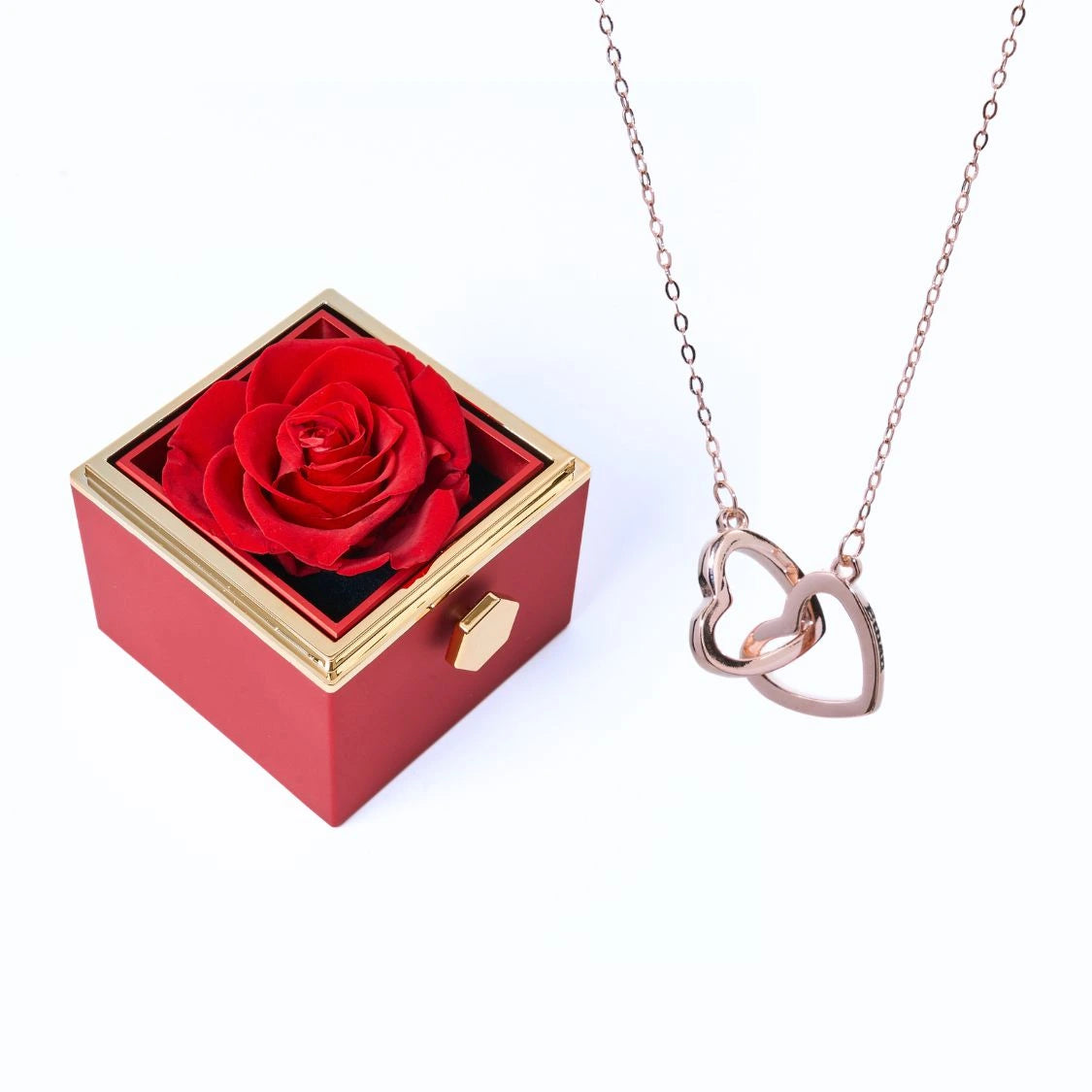 Ewige Rose Box & Personalisierte Halskette