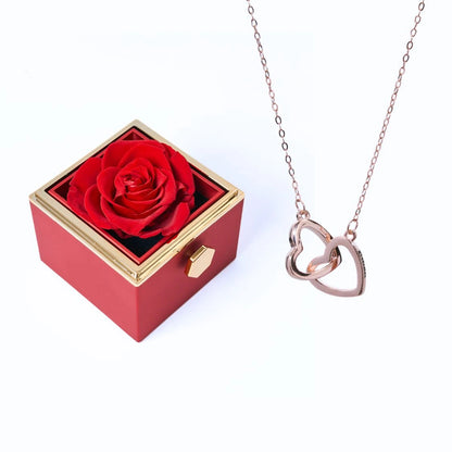 Ewige Rose Box & Personalisierte Halskette