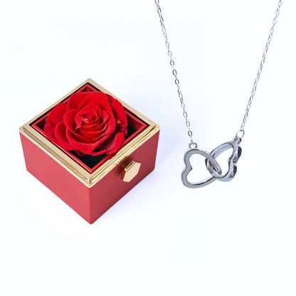 Ewige Rose Box & Personalisierte Halskette
