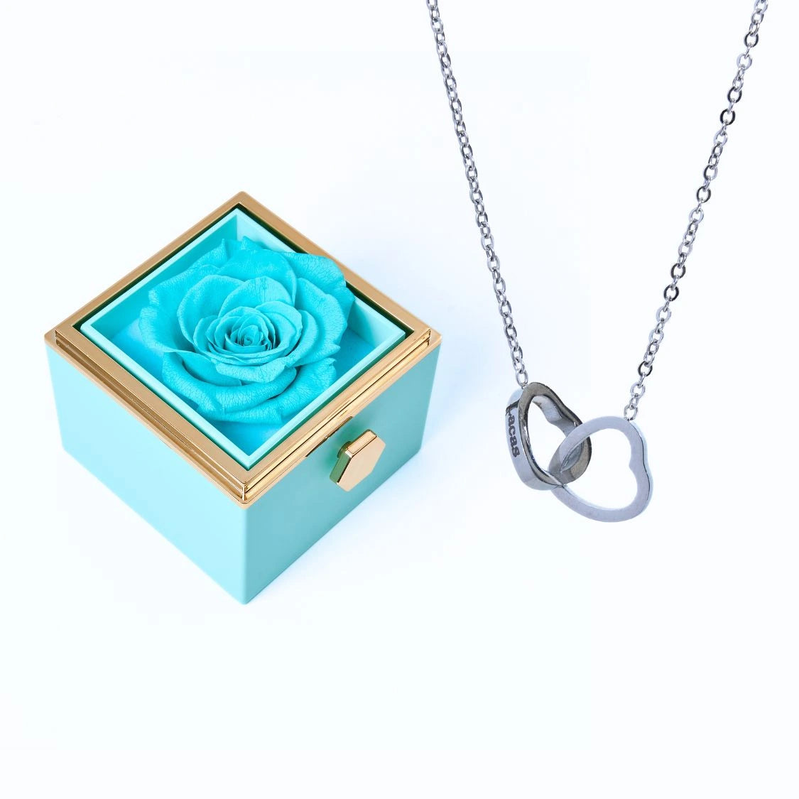 Ewige Rose Box & Personalisierte Halskette