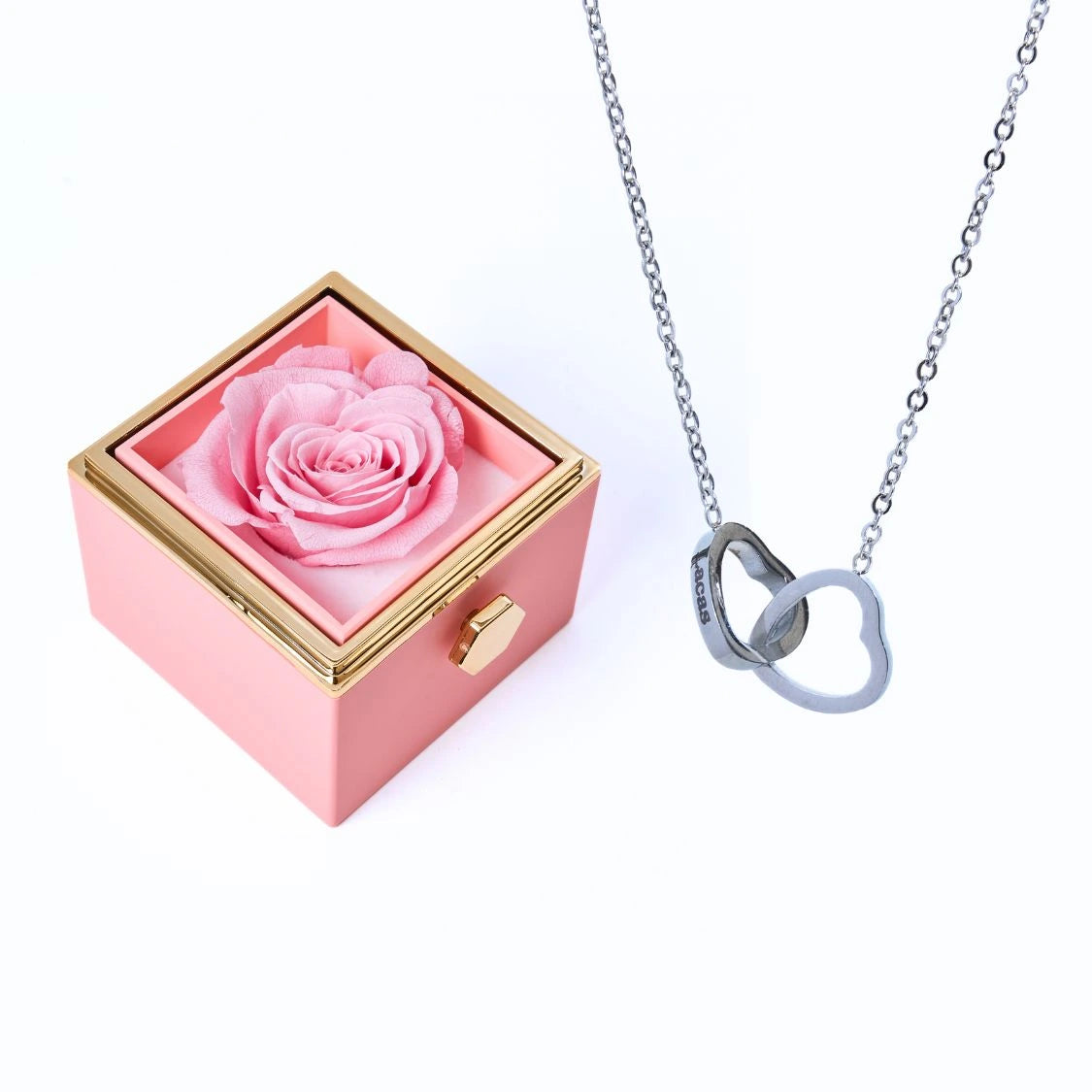 Ewige Rose Box & Personalisierte Halskette