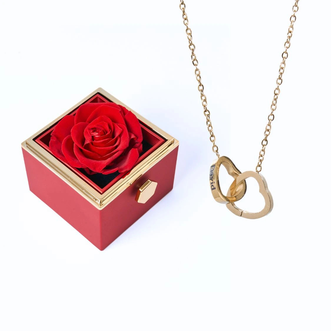 Ewige Rose Box & Personalisierte Halskette
