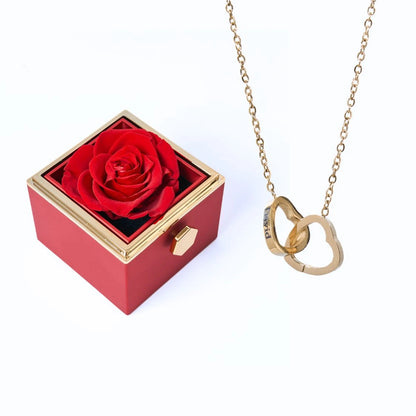 Ewige Rose Box & Personalisierte Halskette