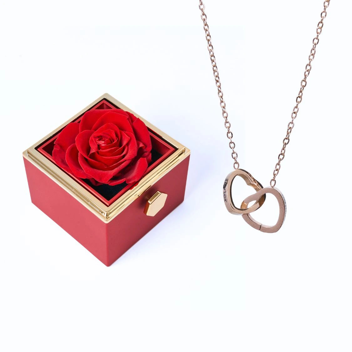 Ewige Rose Box & Personalisierte Halskette