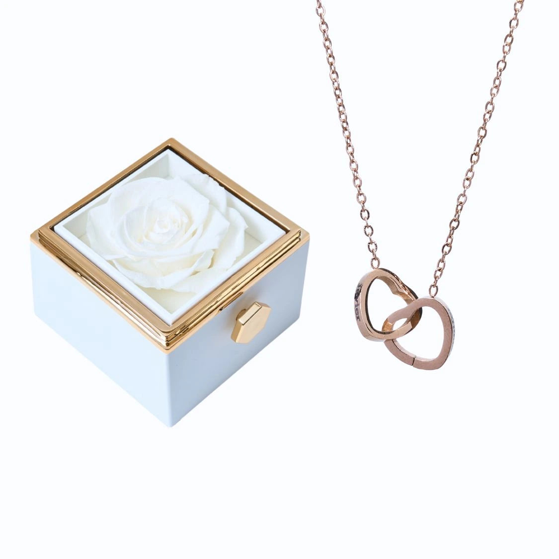 Ewige Rose Box & Personalisierte Halskette