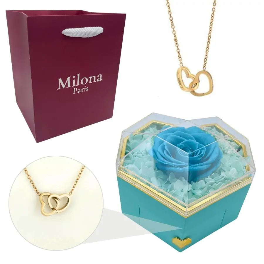 Coffret Cœur Éternel et Collier Personnalisé