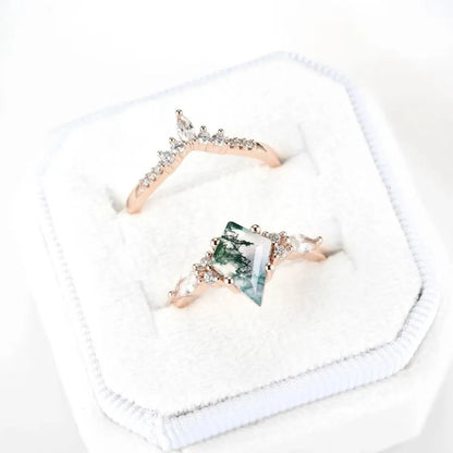 Ewige Rose Box & Lya Ring-Set