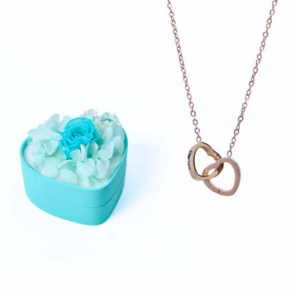 Coffret Mini-Cœur Éternel et Collier Personnalisé