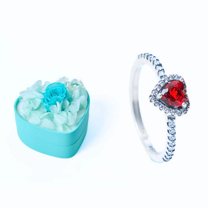 Mini Eternal Heart Box & Red Eternal Heart Ring