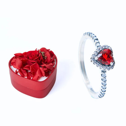 Mini Eternal Heart Box & Red Eternal Heart Ring