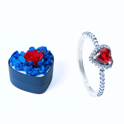 Mini Eternal Heart Box & Red Eternal Heart Ring