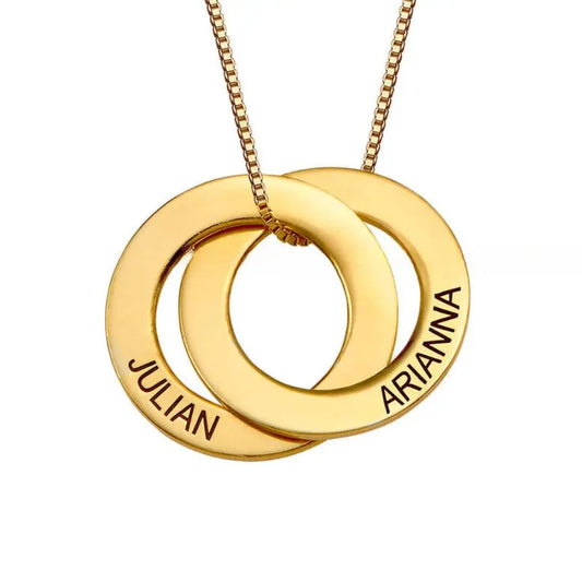 Intertwined Rings Personalized Necklace