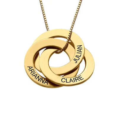 Intertwined Rings Personalized Necklace