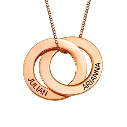 Intertwined Rings Personalized Necklace