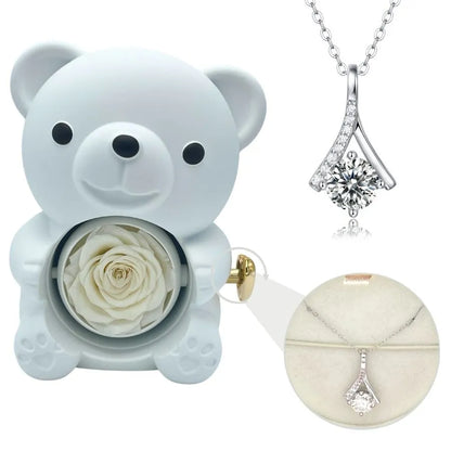 Orso Eterno Milona™ e Collana in Argento con Moissanite