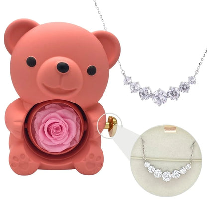 Milona™ Eternal Bear & Silver Moissanite Necklace