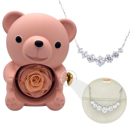 Milona™ Eternal Bear & Silver Moissanite Necklace