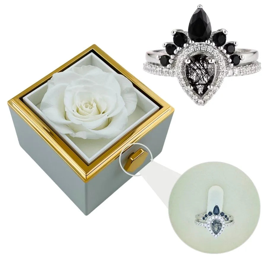 Coffret Rose Éternelle et Bague Amy