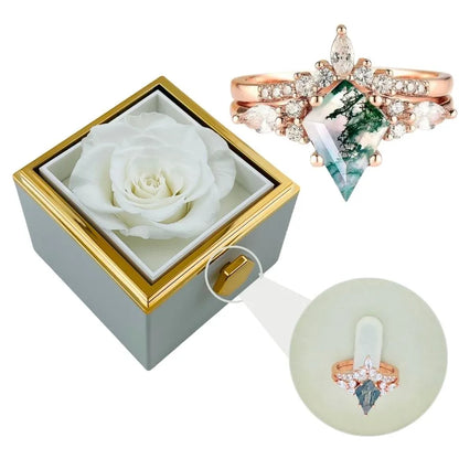 Coffret Rose Éternelle et Bague Lya