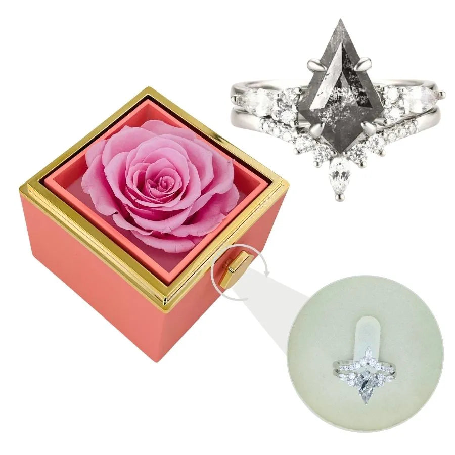 Coffret Rose Éternelle et Bague Erika