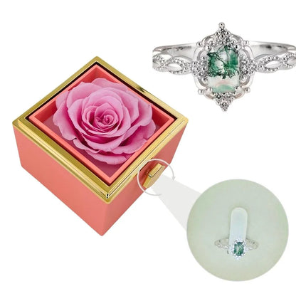 Coffret Rose Éternelle et Bague Jasmine