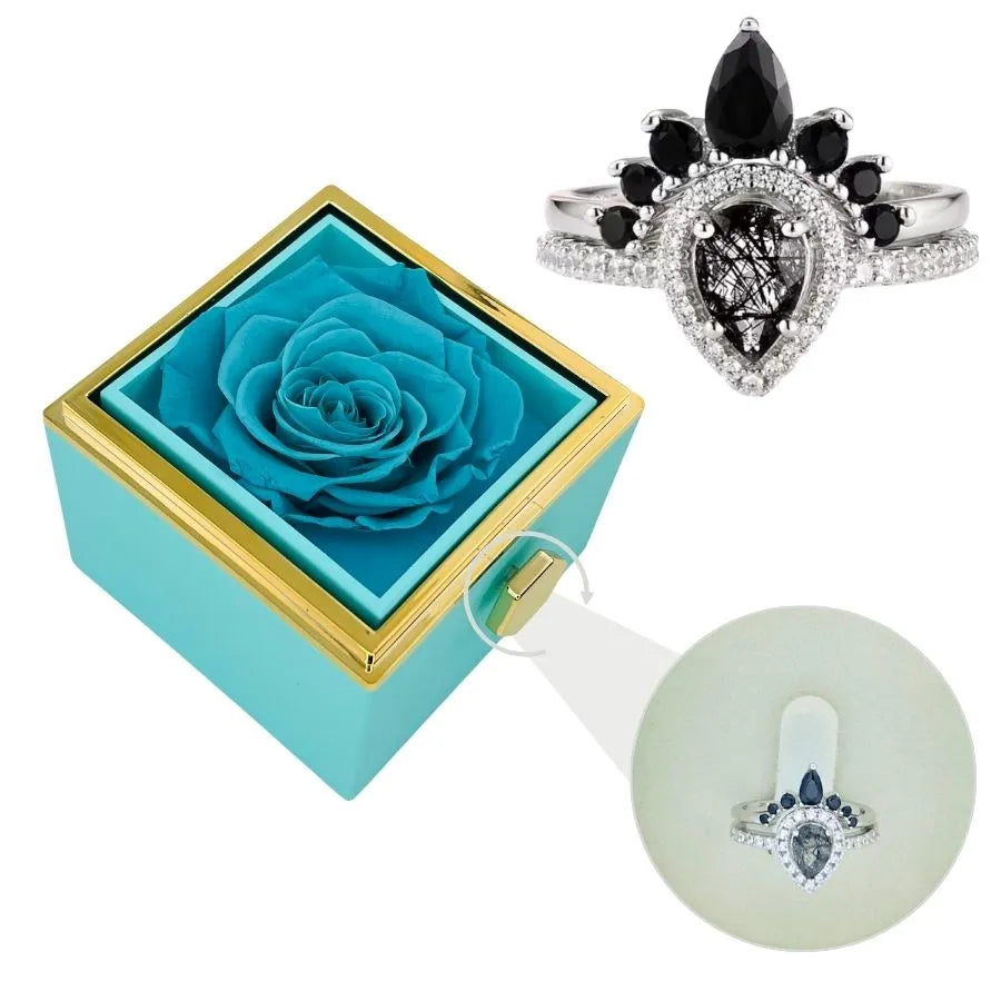 Coffret Rose Éternelle et Bague Amy